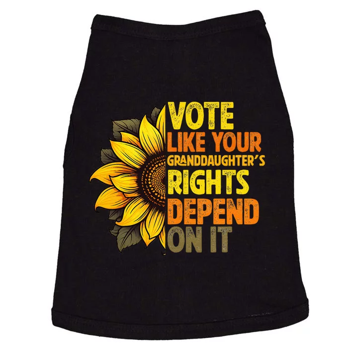 Vote Like Your Granddaughters Rights Depend On It Doggie Tank