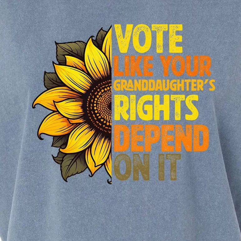 Vote Like Your Granddaughters Rights Depend On It Garment-Dyed Women's Muscle Tee