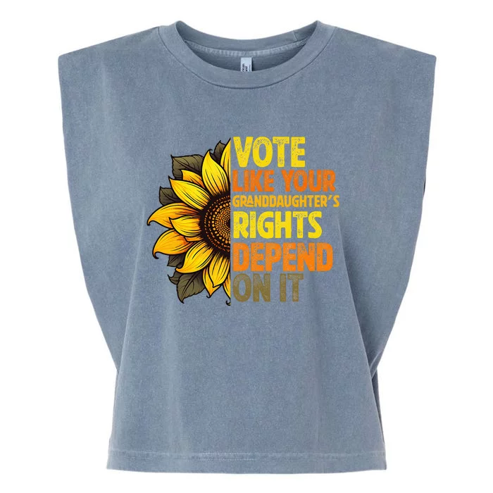 Vote Like Your Granddaughters Rights Depend On It Garment-Dyed Women's Muscle Tee