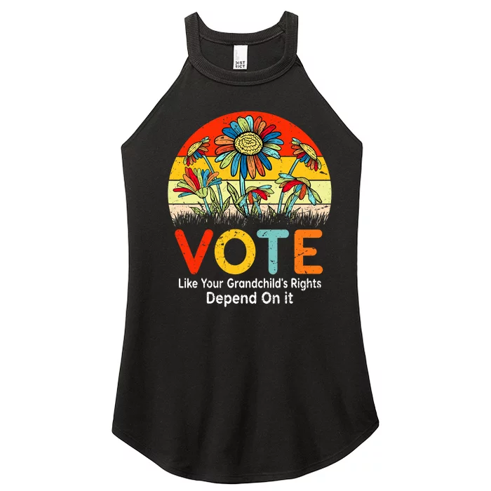 Vote Like Your Grandchilds Rights Depend On It Women’s Perfect Tri Rocker Tank