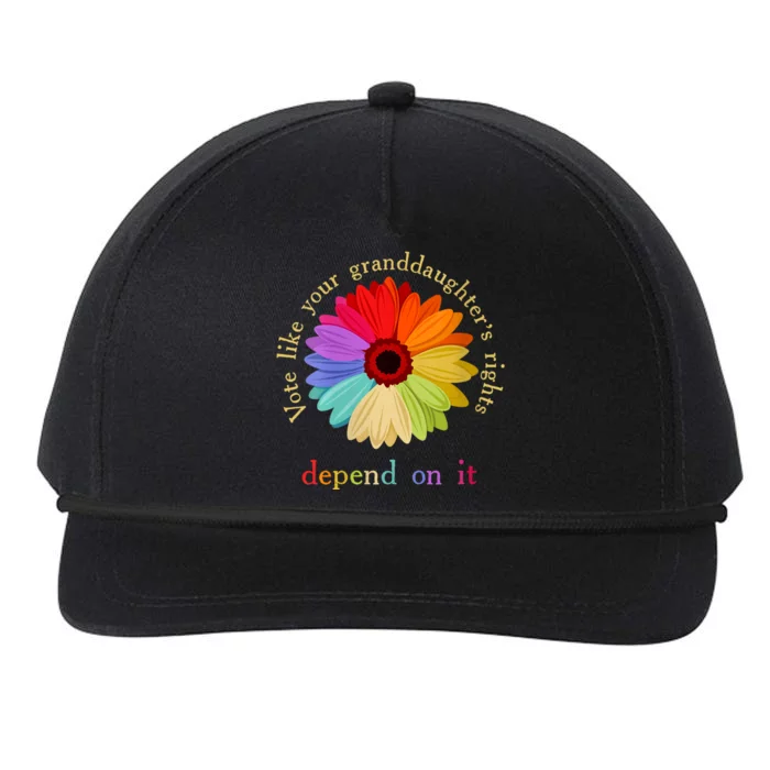 Vote Like Your Granddaughters Rights Depend On It Snapback Five-Panel Rope Hat