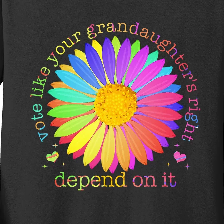 Vote Like Your GranddaughterS Rights Depend On It Kids Long Sleeve Shirt