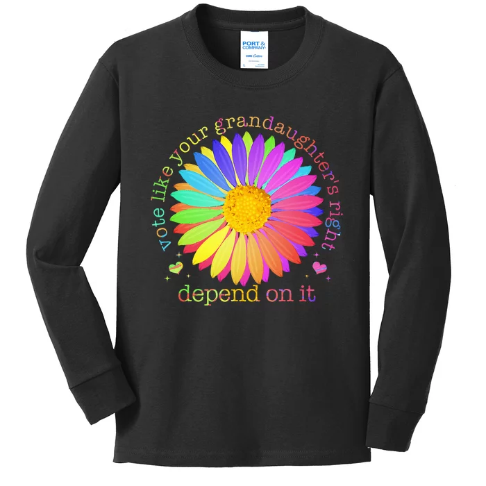 Vote Like Your GranddaughterS Rights Depend On It Kids Long Sleeve Shirt