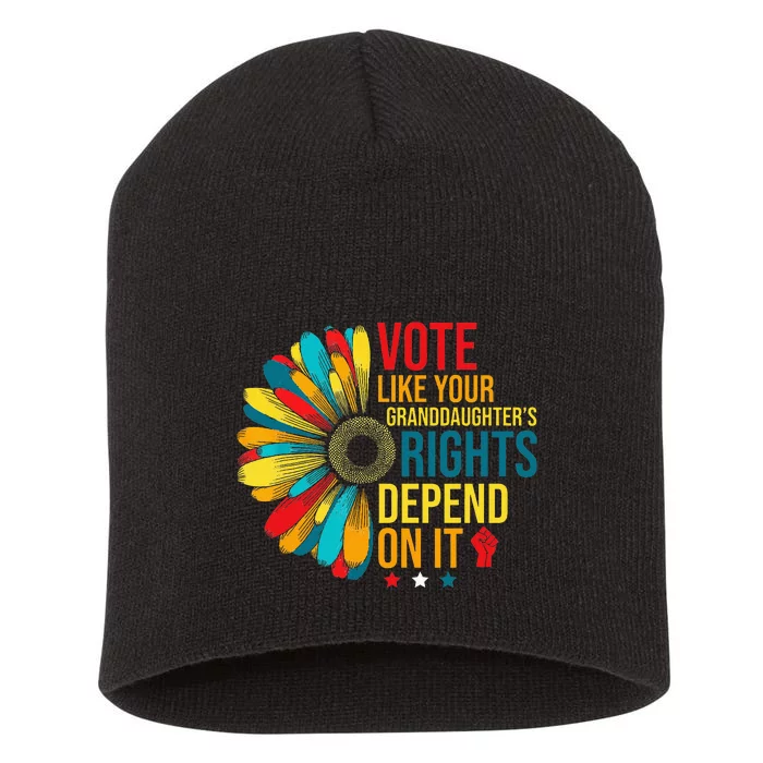 Vote Like Your Daughters Granddaughters Rights Short Acrylic Beanie