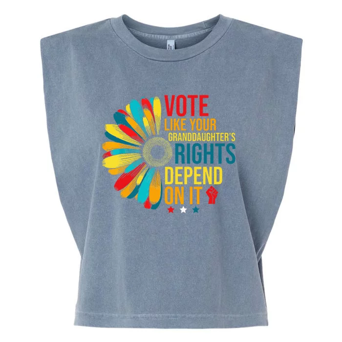 Vote Like Your Daughters Granddaughters Rights Garment-Dyed Women's Muscle Tee