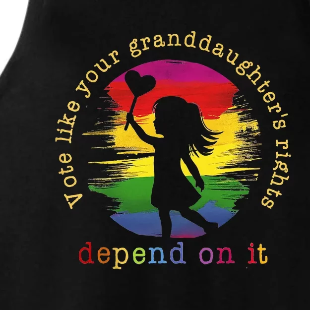 Vote Like Your GranddaughterS Rights Depend On It Ladies Tri-Blend Wicking Tank