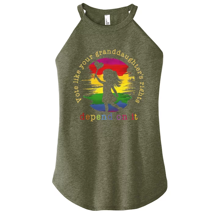 Vote Like Your GranddaughterS Rights Depend On It Women’s Perfect Tri Rocker Tank