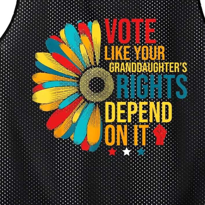 Vote Like Your Daughters Granddaughters Rights Depend On It Mesh Reversible Basketball Jersey Tank