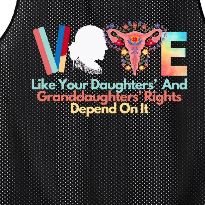 Vote Like Your Daughters And Granddaughters Rights Depend President Kamalaharris Mesh Reversible Basketball Jersey Tank