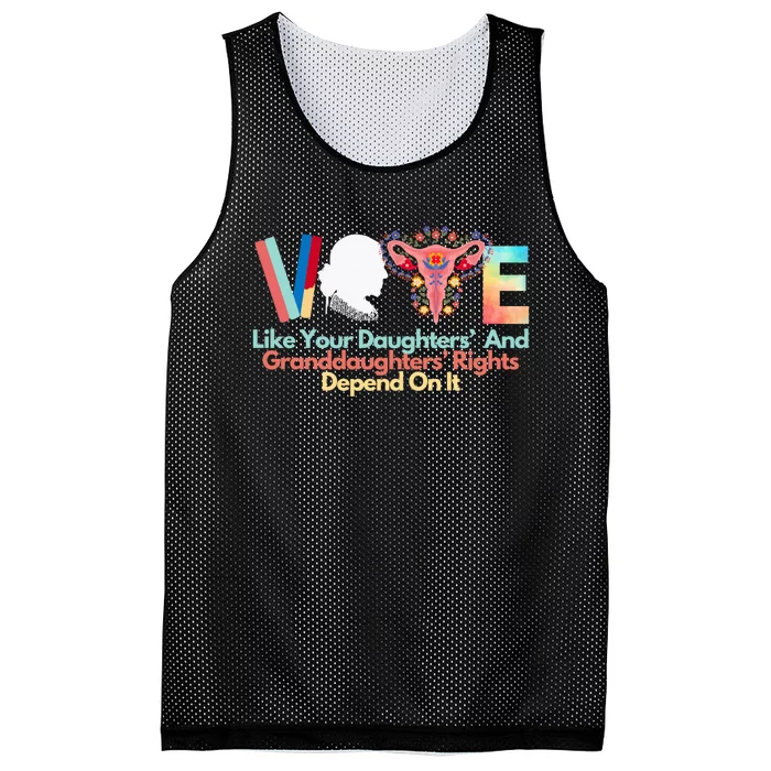 Vote Like Your Daughters And Granddaughters Rights Depend President Kamalaharris Mesh Reversible Basketball Jersey Tank