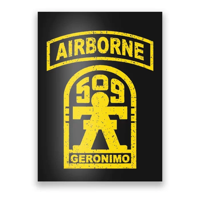 Vintage Mod 1 Geronimo 509th Airborne Parachute Infantry Poster