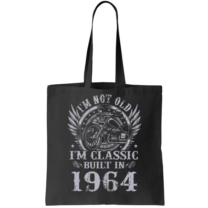 Vintage Motorcycle 1964 Birthday 60th Biker 60 Years Old Tote Bag