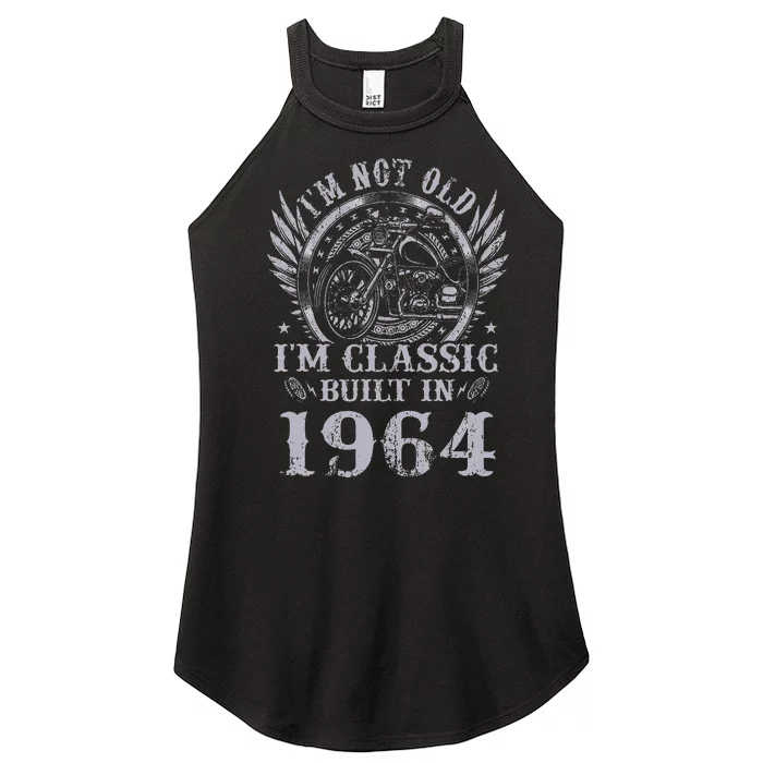 Vintage Motorcycle 1964 Birthday 60th Biker 60 Years Old Women’s Perfect Tri Rocker Tank