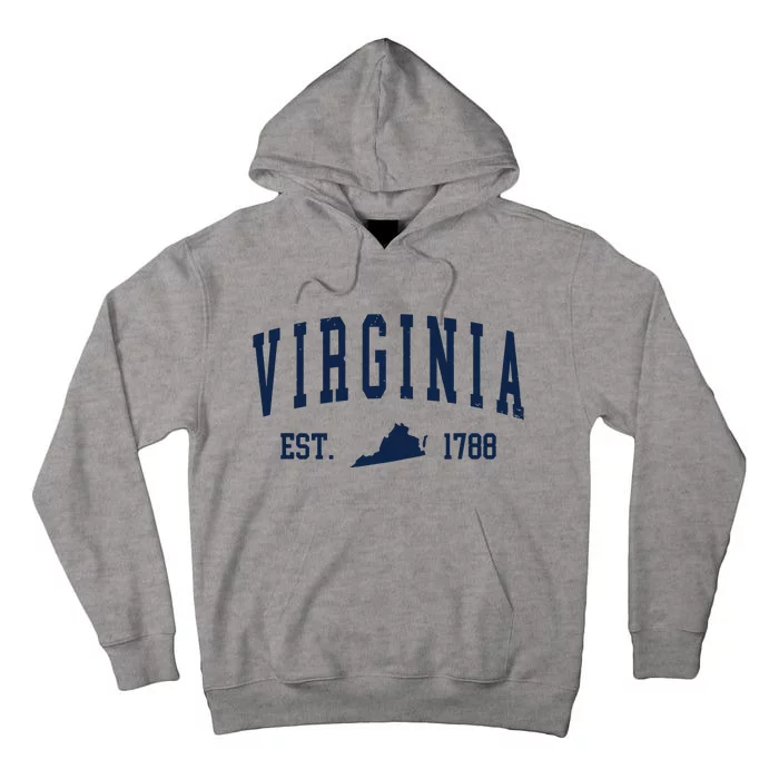 Virginia Map 1788 Vintage Souvenirs Virginia Tall Hoodie