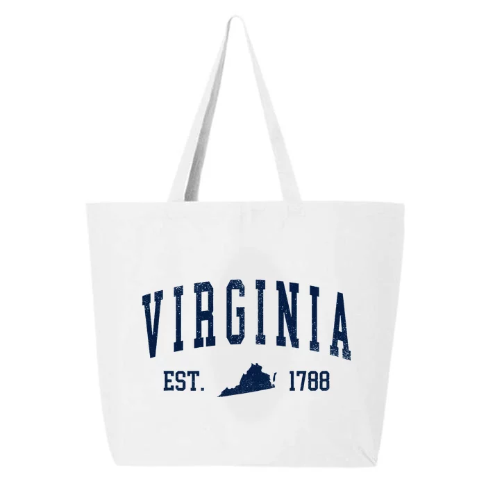 Virginia Map 1788 Vintage Souvenirs Virginia 25L Jumbo Tote