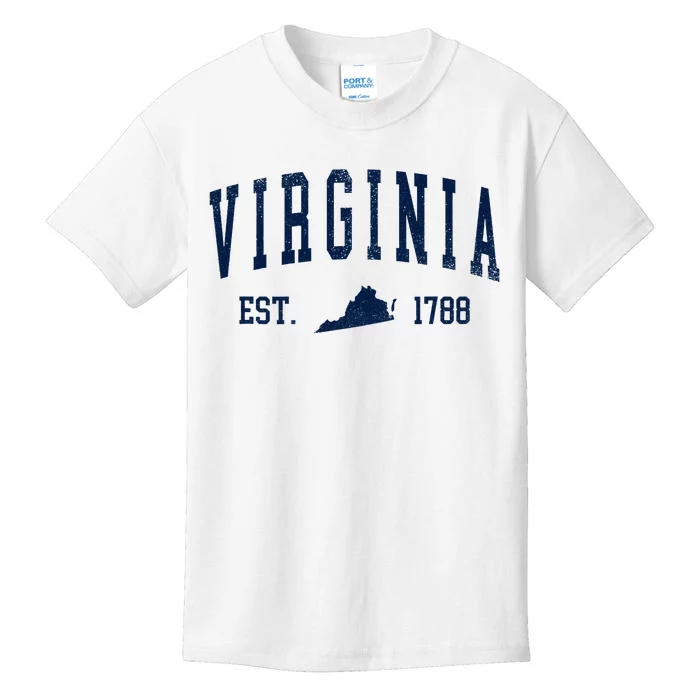 Virginia Map 1788 Vintage Souvenirs Virginia Kids T-Shirt