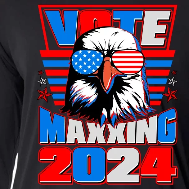 Vote Maxxing 2024 Election Patriotic Eagle Cooling Performance Long Sleeve Crew