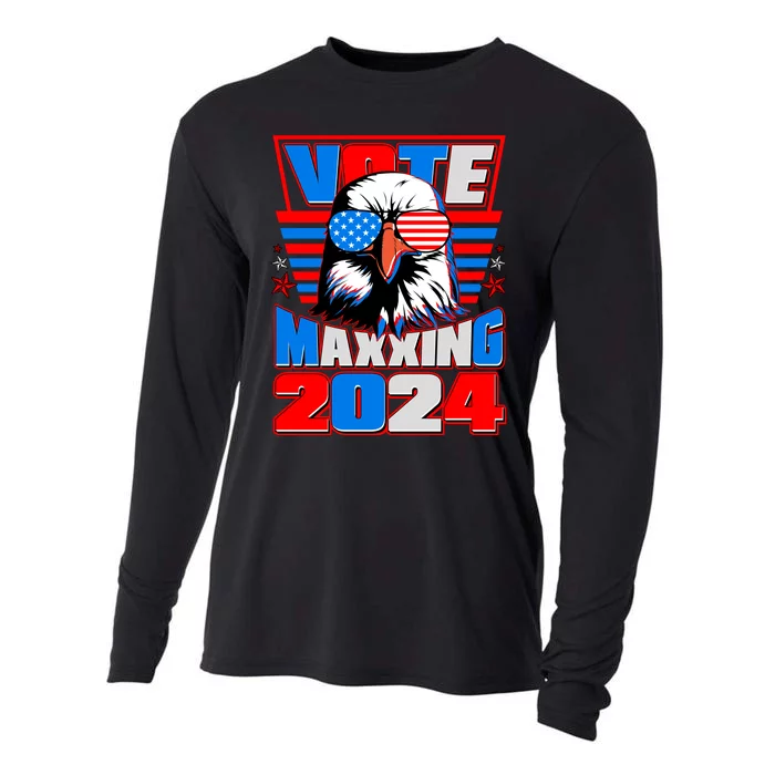 Vote Maxxing 2024 Election Patriotic Eagle Cooling Performance Long Sleeve Crew