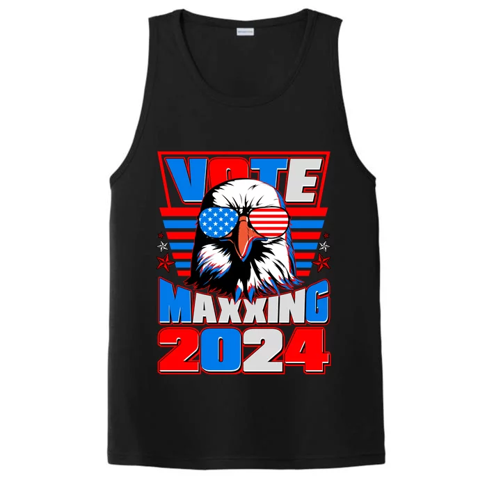 Vote Maxxing 2024 Election Patriotic Eagle Performance Tank