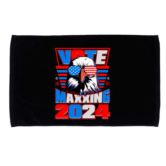 Vote Maxxing 2024 Election Patriotic Eagle Microfiber Hand Towel