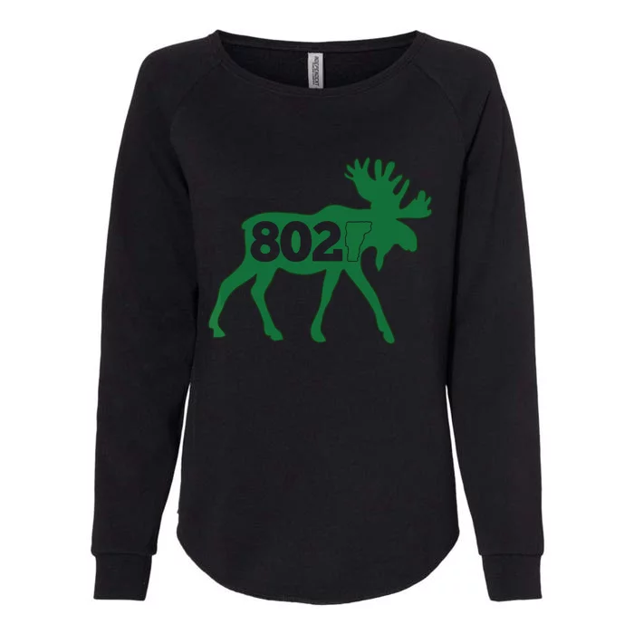 Vermont Moose 802 Vermont Green Mountain State Womens California Wash Sweatshirt