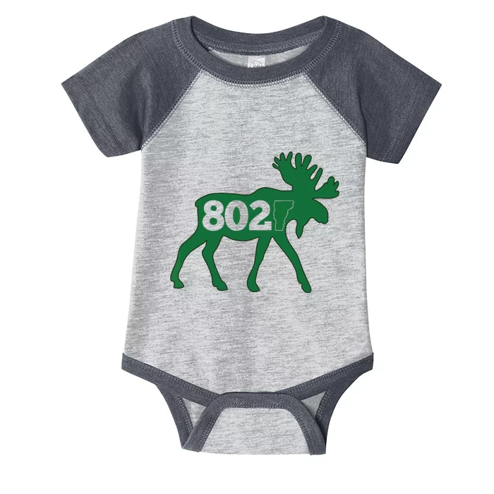 Vermont Moose 802 Vermont Green Mountain State Infant Baby Jersey Bodysuit