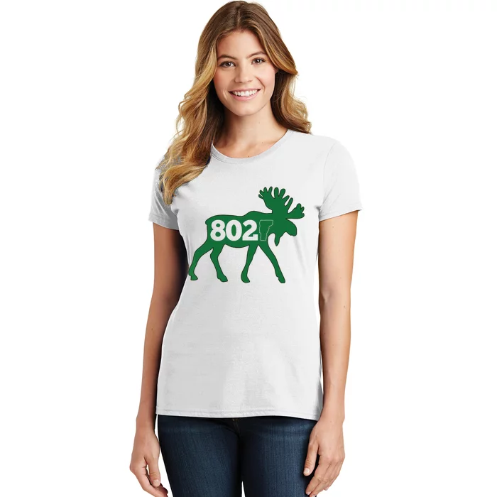 Vermont Moose 802 Vermont Green Mountain State Women's T-Shirt