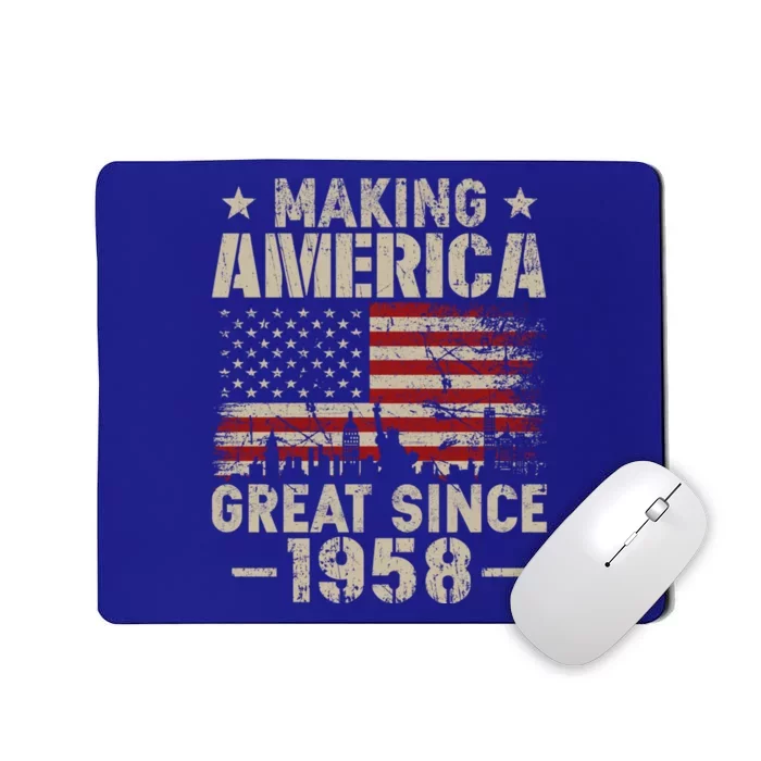 Vintage Making America Great Since 1958 Retro 65th Birthday Gift Mousepad