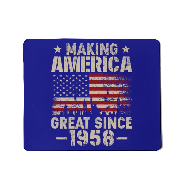 Vintage Making America Great Since 1958 Retro 65th Birthday Gift Mousepad