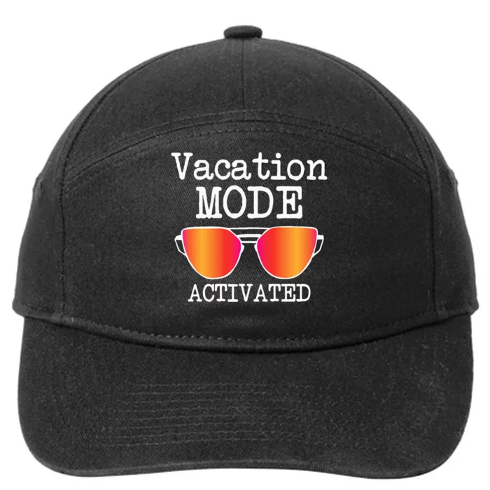 Vacation Mode Activated Summer Beach Sunglasses 7-Panel Snapback Hat