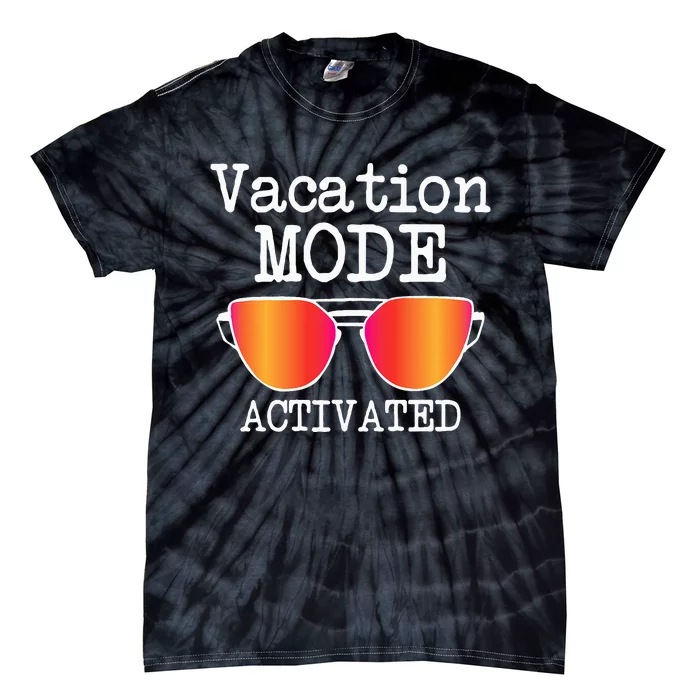 Vacation Mode Activated Summer Beach Sunglasses Tie-Dye T-Shirt