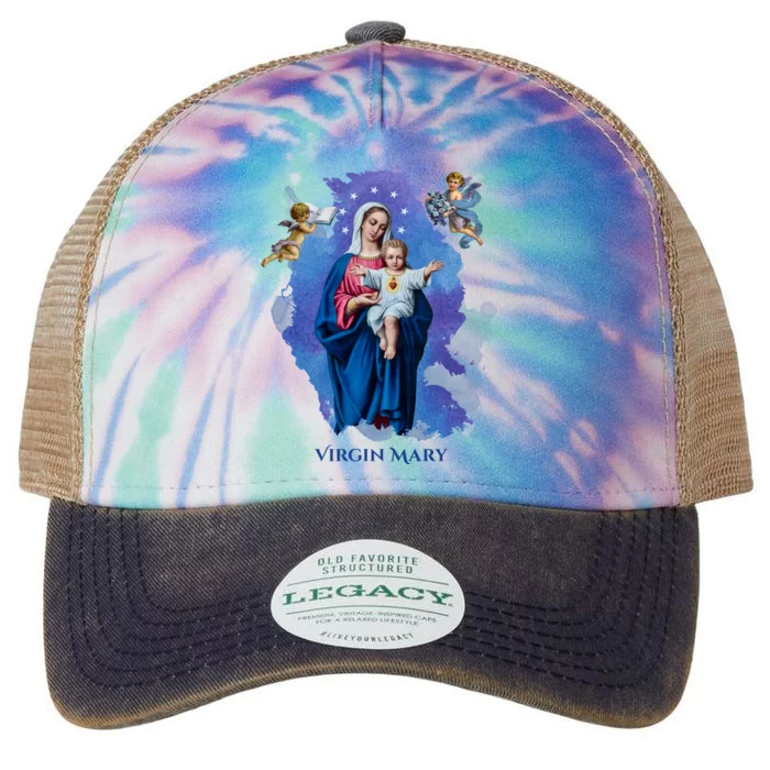 Virgin Mary Angel Religious Gift Art Legacy Tie Dye Trucker Hat