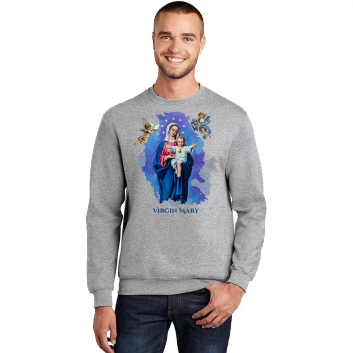 Virgin Mary Angel Religious Gift Art Tall Sweatshirt