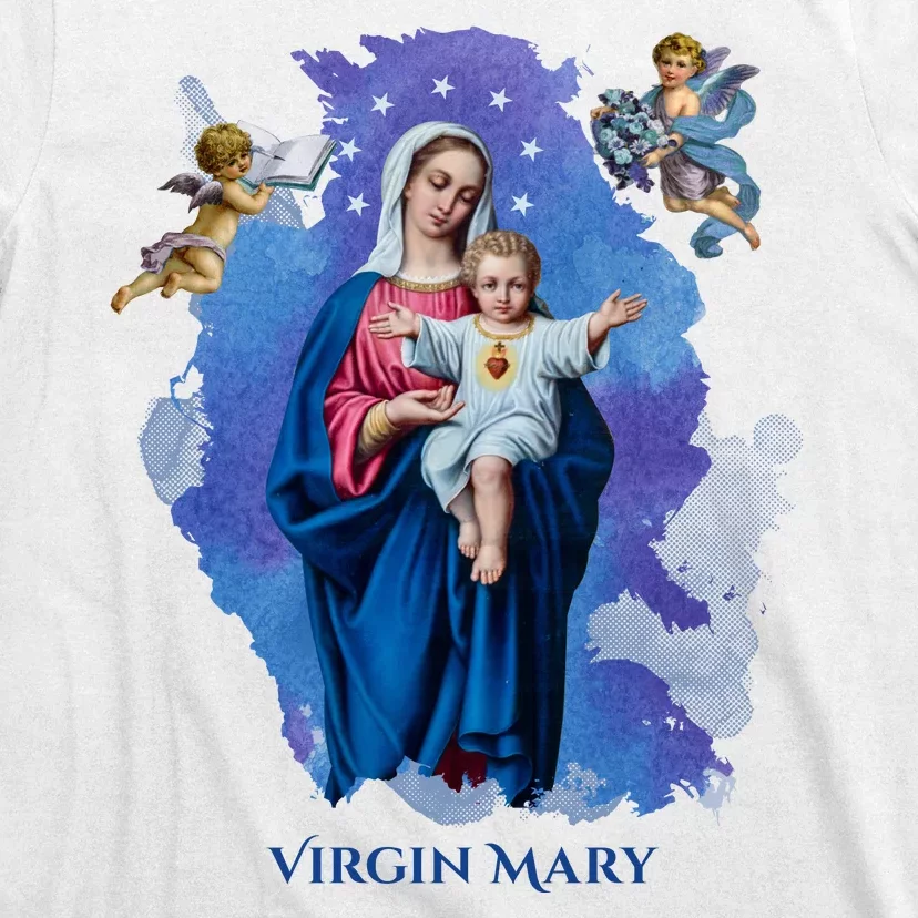 Virgin Mary Angel Religious Gift Art T-Shirt