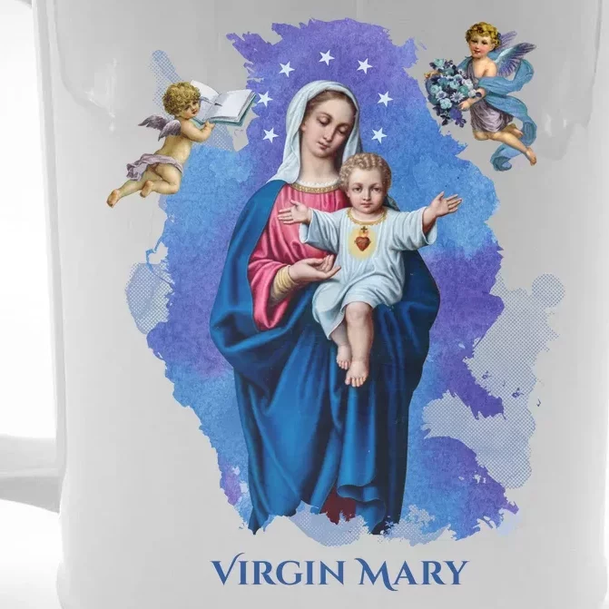 Virgin Mary Angel Religious Gift Art Front & Back Beer Stein