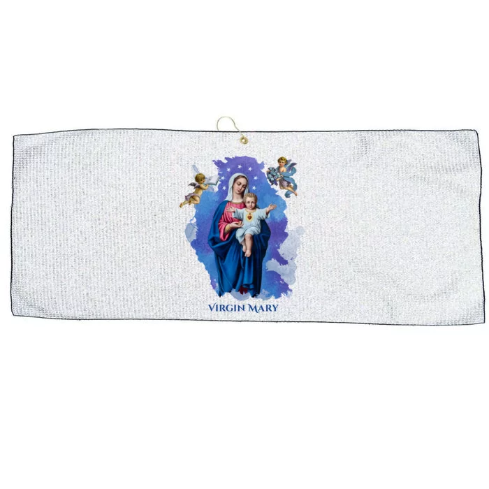 Virgin Mary Angel Religious Gift Art Large Microfiber Waffle Golf Towel