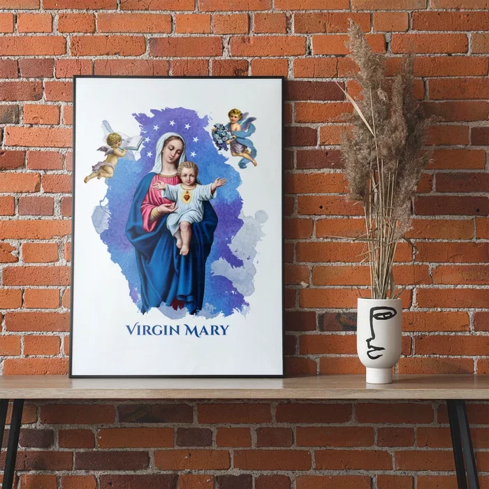 Virgin Mary Angel Religious Gift Art Poster