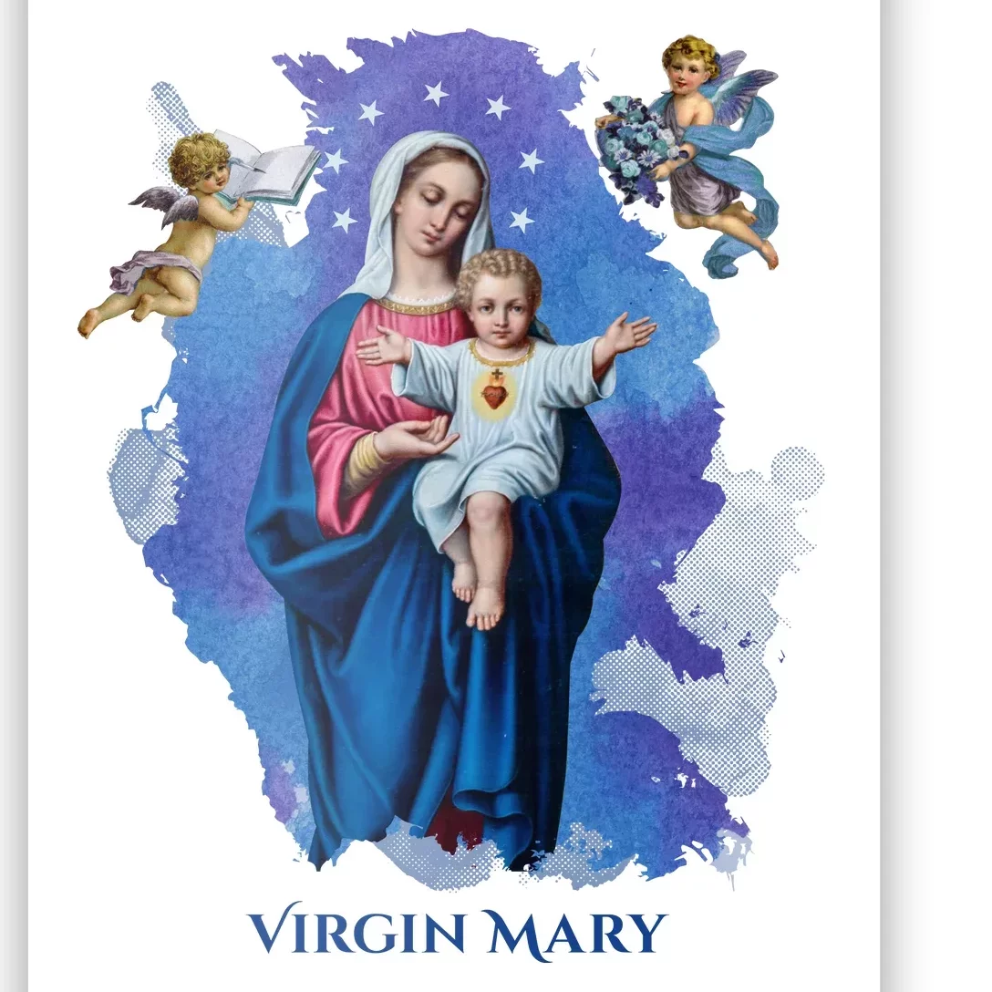 Virgin Mary Angel Religious Gift Art Poster