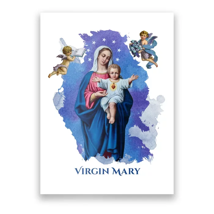 Virgin Mary Angel Religious Gift Art Poster