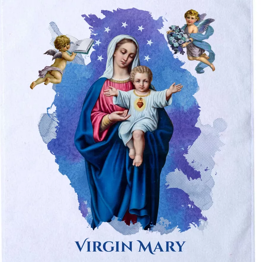 Virgin Mary Angel Religious Gift Art Platinum Collection Golf Towel