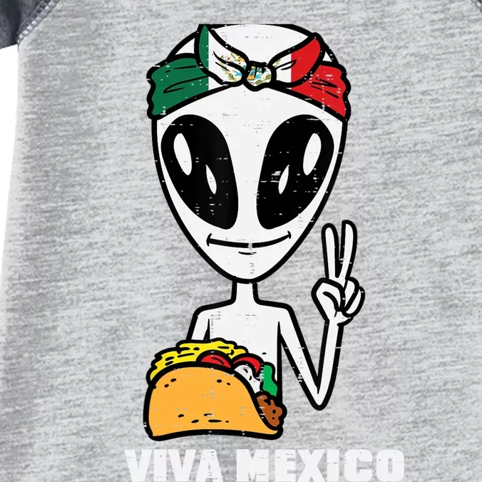 Viva Mexico Alien Cinco De Mayo Mexican Independence Day Infant Baby Jersey Bodysuit