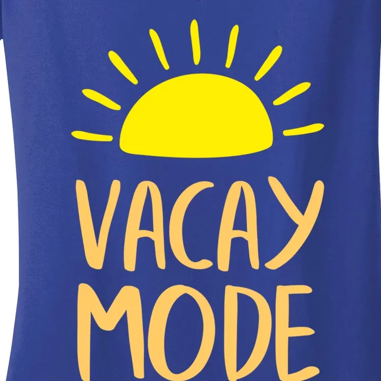 Vacay Mode Awesome Summer Vacation Vibes Cute Gift Women's V-Neck T-Shirt