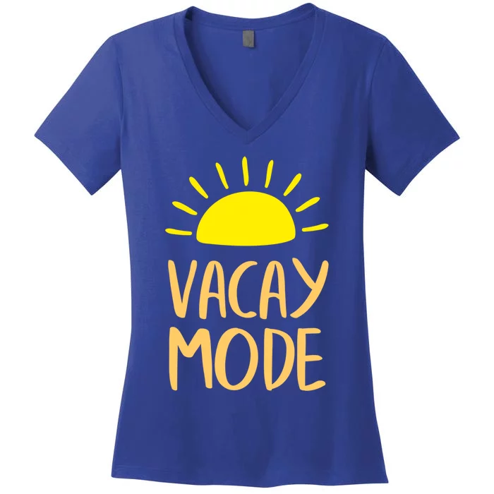 Vacay Mode Awesome Summer Vacation Vibes Cute Gift Women's V-Neck T-Shirt