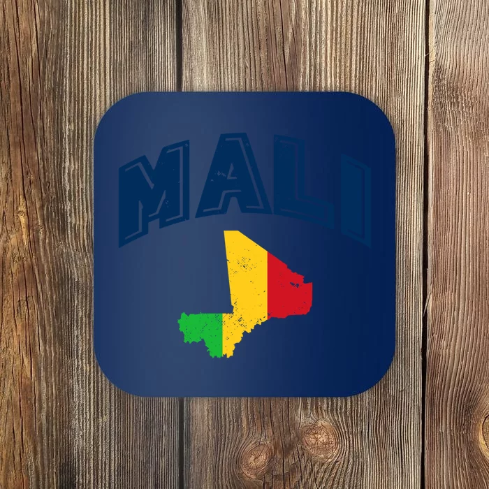 Vintage Mali Athletic Map And Flag Coaster