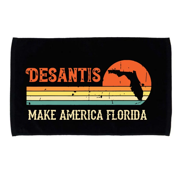 Vintage Make America Florida DeSantis 2024 Election Microfiber Hand Towel