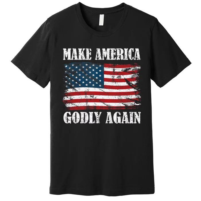 Vintage Make America Godly Again Premium T-Shirt