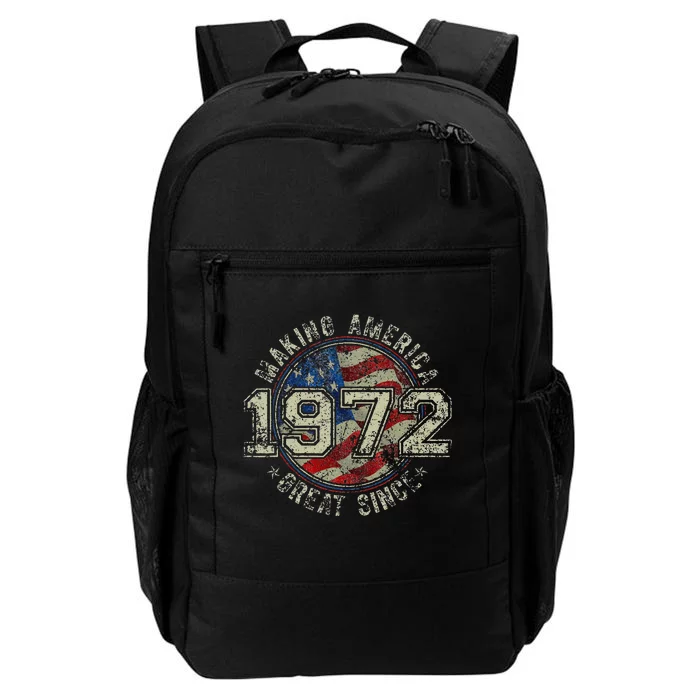 Vintage Making America Great Since 1972 USA Flag Birthday Daily Commute Backpack