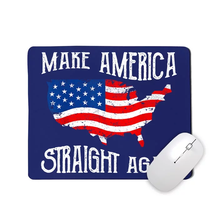 Vintage Make America Straight Again Groovy Mousepad