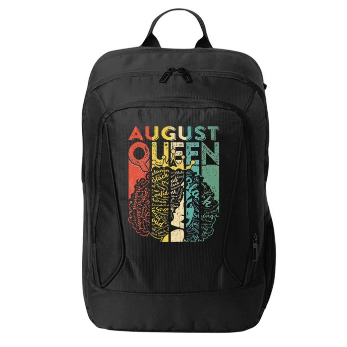 Vintage Melanin Afro August Queen Black History Month City Backpack