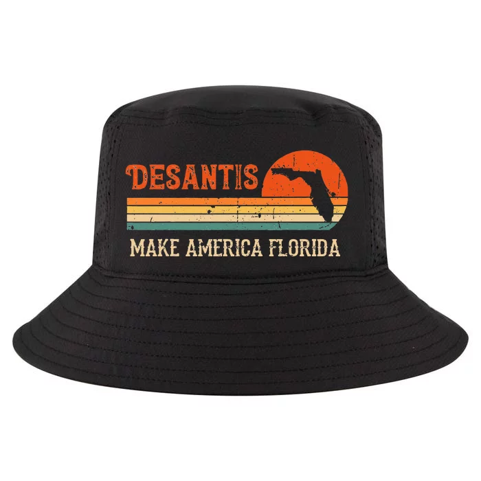 Vintage Make America Florida DeSantis 2024 Election Cool Comfort Performance Bucket Hat